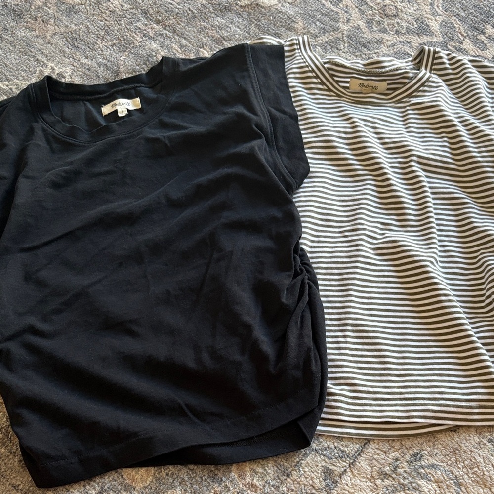 2 Madewell Striped Sleeveless Tops